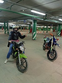 Зимнее обучение на мотоцикле с нуля